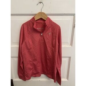 Ariat‎ Girls Pink Polkadot Sunstopper 1/4 Zip Size Small $57